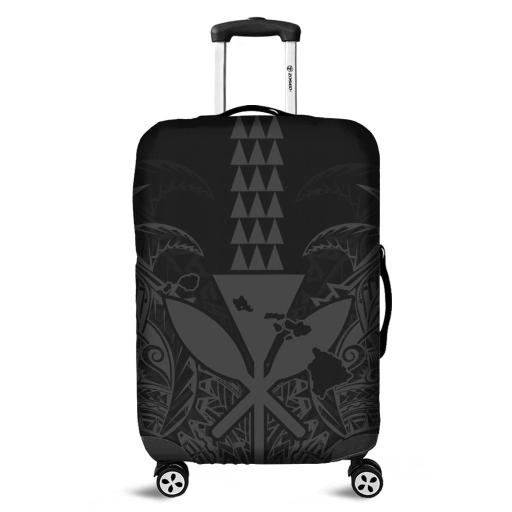 Hawaii Polynesian Kanaka Kakau Luggage Covers - Alan Style Gray - AH Black - Polynesian Pride