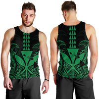 Hawaii Polynesian Kanaka Kakau Tank Top - Alan Style Green - AH - Polynesian Pride
