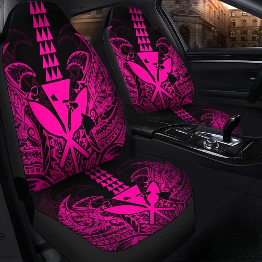 Hawaii Polynesian Kanaka Kakau Car Seat Covers - Alan Style Pink - AH - Polynesian Pride