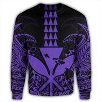 Hawaii Polynesian Kanaka Kakau Sweatshirt - Alan Style Purple - AH - Polynesian Pride