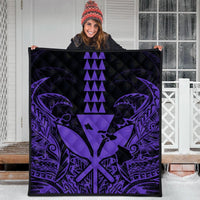Hawaii Polynesian Kanaka Kakau Premium Quilts - Alan Style Purple - AH - Polynesian Pride