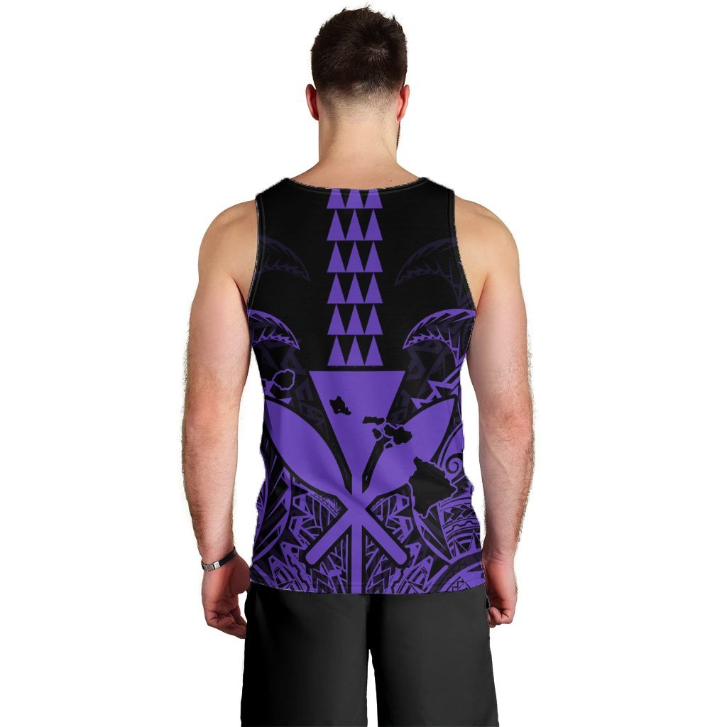 Hawaii Polynesian Kanaka Kakau Tank Top - Alan Style Purple - AH - Polynesian Pride