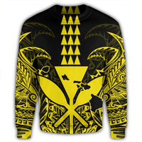 Hawaii Polynesian Kanaka Kakau Sweatshirt - Alan Style Yellow - AH - Polynesian Pride