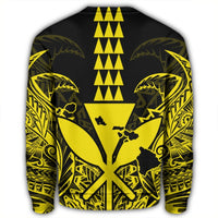 Hawaii Polynesian Kanaka Kakau Sweatshirt - Alan Style Yellow - AH - Polynesian Pride