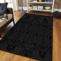 Hawaii Polynesian Lauhala Mix Gray Area Rug - AH - Polynesian Pride