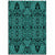 Hawaii Polynesian Lauhala Mix Turquoise Area Rug - AH Luxurious - Polynesian Pride