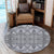 Hawaii Polynesian Lauhala Mix White Round Carpet - AH - Polynesian Pride