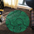 Hawaii Polynesian Maori Lauhala Green Round Carpet - AH - Polynesian Pride