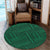 Hawaii Polynesian Nation Green Round Carpet - AH Round Carpet Luxurious Plush - Polynesian Pride