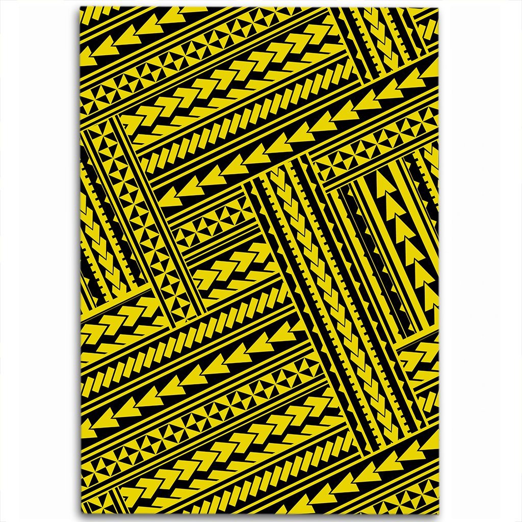 Hawaii Polynesian Nation Yellow Area Rug - AH Luxurious - Polynesian Pride