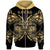 Hawaii Zip up Hoodie Polynesian Pattern Style Gold Unisex Gold - Polynesian Pride