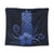 Hawaii Polynesian Pineapple Hibiscus Tapestry - Blue - AH Wall Tapestry Black - Polynesian Pride