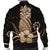 Hawaii Polynesian Pineapple Hibiscus Bomber Jacket - Gold - AH - Polynesian Pride