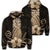 Hawaii Polynesian Zip Hoodie Pineapple Hibiscus Gold Unisex Art - Polynesian Pride