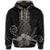 Hawaii Polynesian Zip Hoodie Pineapple Hibiscus Gray - Polynesian Pride