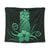 Hawaii Polynesian Pineapple Hibiscus Tapestry - Green - AH Wall Tapestry Black - Polynesian Pride