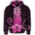 Hawaiian Polynesian Pineapple Hibiscus Hoodie Pink - Polynesian Pride