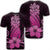 Hawaii Polynesian Pineapple Hibiscus T Shirt Pink Unisex Black - Polynesian Pride