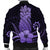 Hawaii Polynesian Pineapple Hibiscus Bomber Jacket - Purple - AH - Polynesian Pride