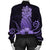 Hawaii Polynesian Pineapple Hibiscus Bomber Jacket - Purple - AH - Polynesian Pride