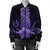 Hawaii Polynesian Pineapple Hibiscus Bomber Jacket - Purple - AH - Polynesian Pride