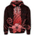 Hawaiian Polynesian Pineapple Hibiscus Hoodie Red - Polynesian Pride