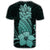 Hawaii Polynesian Pineapple Hibiscus T Shirt Turquoise - Polynesian Pride