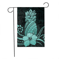 Hawaii Polynesian Pineapple Hibiscus Flag - Turquoise - AH - Polynesian Pride