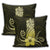 Hawaii Polynesian Pineapple Hibiscus Pillow Covers - Yellow - AH - Polynesian Pride