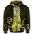 Hawaii Polynesian Zip Hoodie Pineapple Hibiscus Yellow - Polynesian Pride