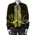 Hawaii Polynesian Pineapple Hibiscus Bomber Jacket - Yellow - AH - Polynesian Pride