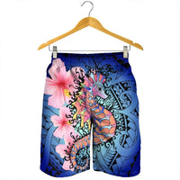 Hawaii Polynesian Pink Hibiscus Seahorse Men's Shorts - AH - Polynesian Pride