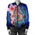 Hawaii Polynesian Pink Hibiscus Seahorse Bomber Jacket - AH - Polynesian Pride