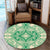 Hawaii Polynesian Plumeria Mix Green Round Carpet - AH - Polynesian Pride