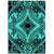 Hawaii Polynesian Plumeria Mix Turquoise Black Area Rug - AH Luxurious - Polynesian Pride