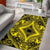 Hawaii Polynesian Plumeria Mix Yellow Black Area Rug - AH - Polynesian Pride