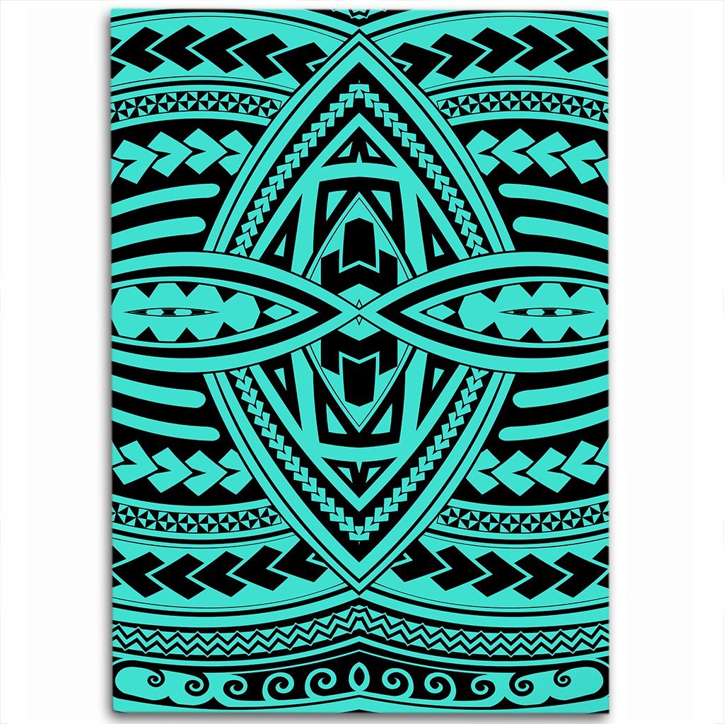 Hawaii Polynesian Seamless Turquoise Area Rug - AH Luxurious - Polynesian Pride