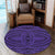 Hawaii Polynesian Seamless Violet Round Carpet - AH Round Carpet Luxurious Plush - Polynesian Pride