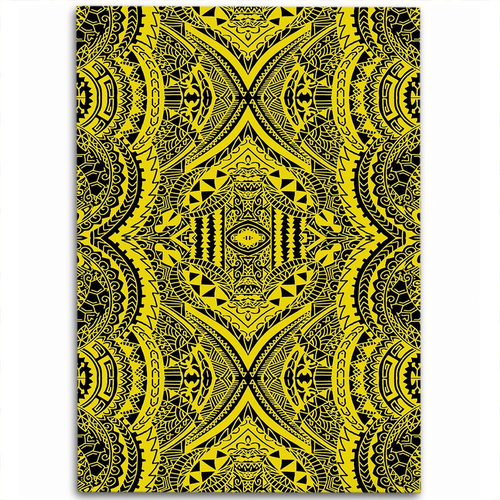 Hawaii Polynesian Symmetry Yellow Area Rug - AH Luxurious - Polynesian Pride