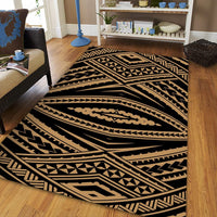 Hawaii Polynesian Tatau Gold Area Rug - AH - Polynesian Pride