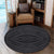 Hawaii Polynesian Tatau Gray Round Carpet - AH Round Carpet Luxurious Plush - Polynesian Pride