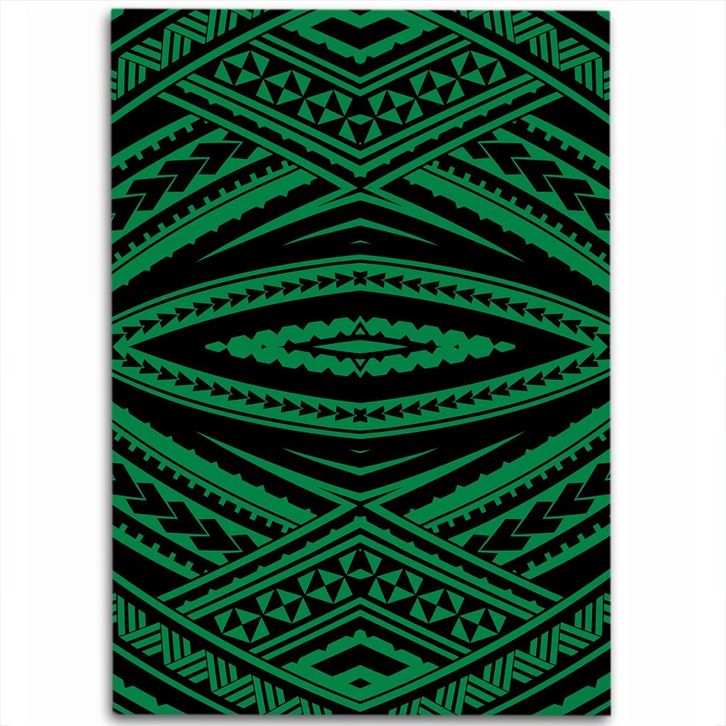 Hawaii Polynesian Tatau Green Area Rug - AH Luxurious - Polynesian Pride