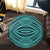 Hawaii Polynesian Tatau Turquoise Round Carpet - AH - Polynesian Pride