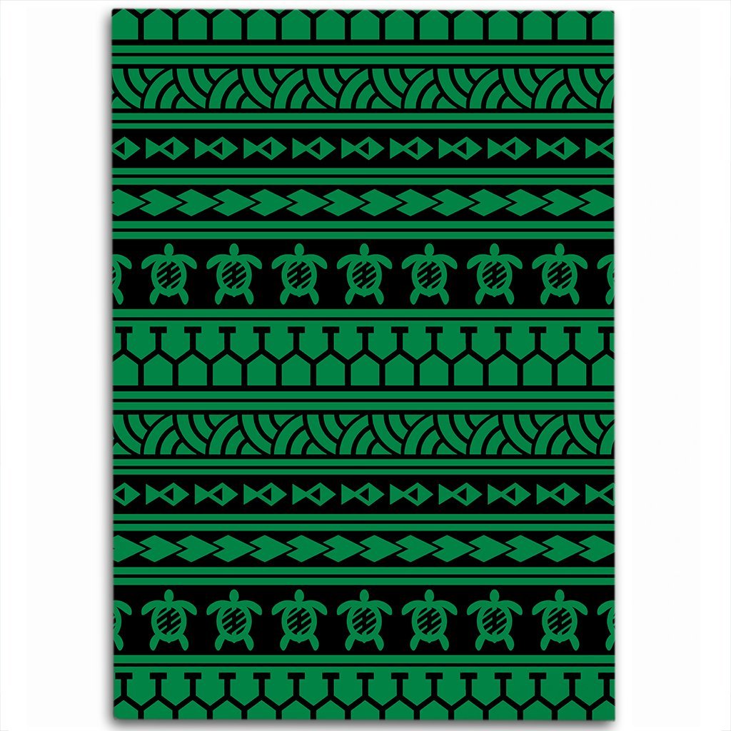 Hawaii Polynesian Tattoo tribal Green Area Rug - AH Luxurious - Polynesian Pride