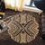 Hawaii Polynesian Tradition Gold Round Carpet - AH - Polynesian Pride