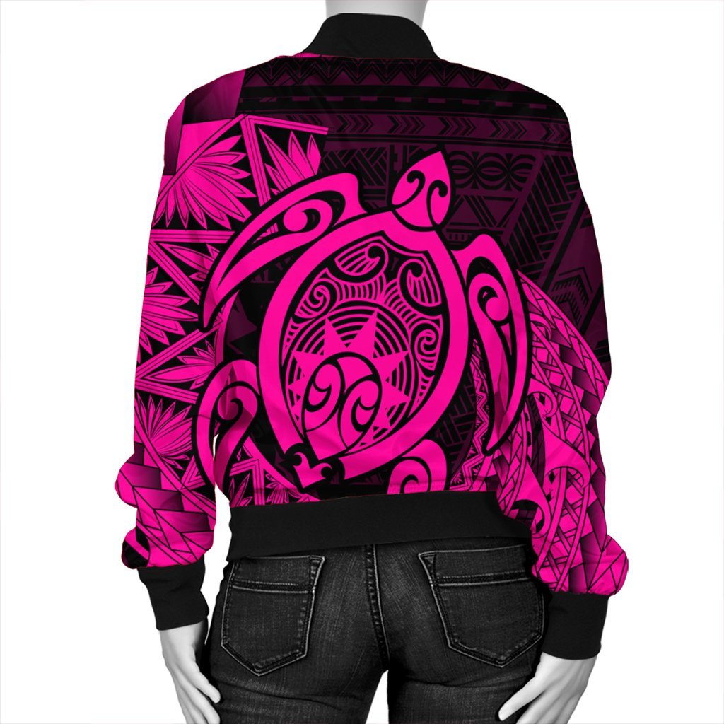 Hawaii Polynesian Turtle Bomber Jacket - Pink - AH - Polynesian Pride