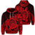 Hawaiian Polynesian Turtle Hoodie Red Unisex Art - Polynesian Pride