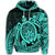 Hawaiian Polynesian Turtle Hoodie Turquoise - Polynesian Pride