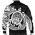 Hawaii Polynesian Turtle Bomber Jacket - White - AH - Polynesian Pride