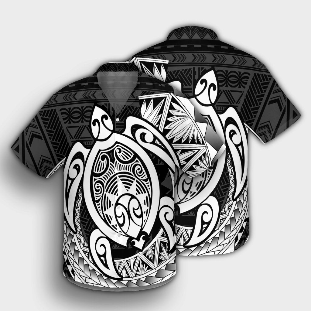 Hawaii Polynesian Turtle Hawaiian Shirt - White - AH - Polynesian Pride